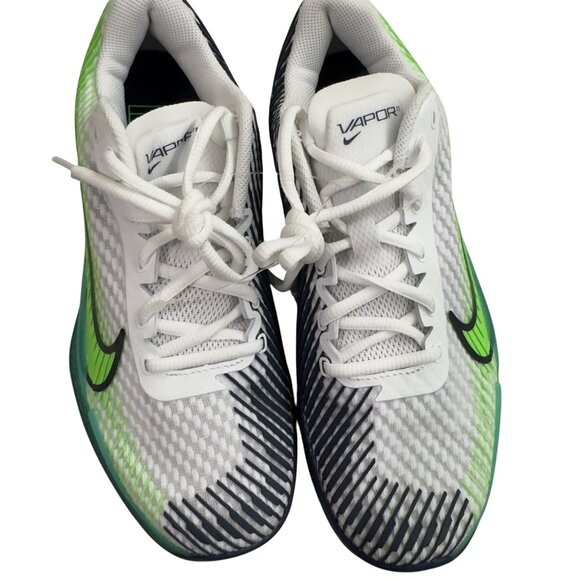 Nike court Air Zoom Vapor 11 sneakers Shoes tennis White/Green Size 6 Men no box - Picture 12 of 13